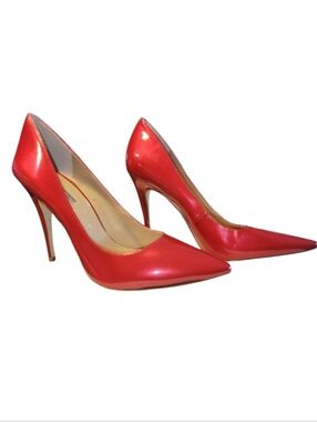 BCBGeneration Red Metallic Pointed Toe Stiletto Pumps | High Heels | Size 10